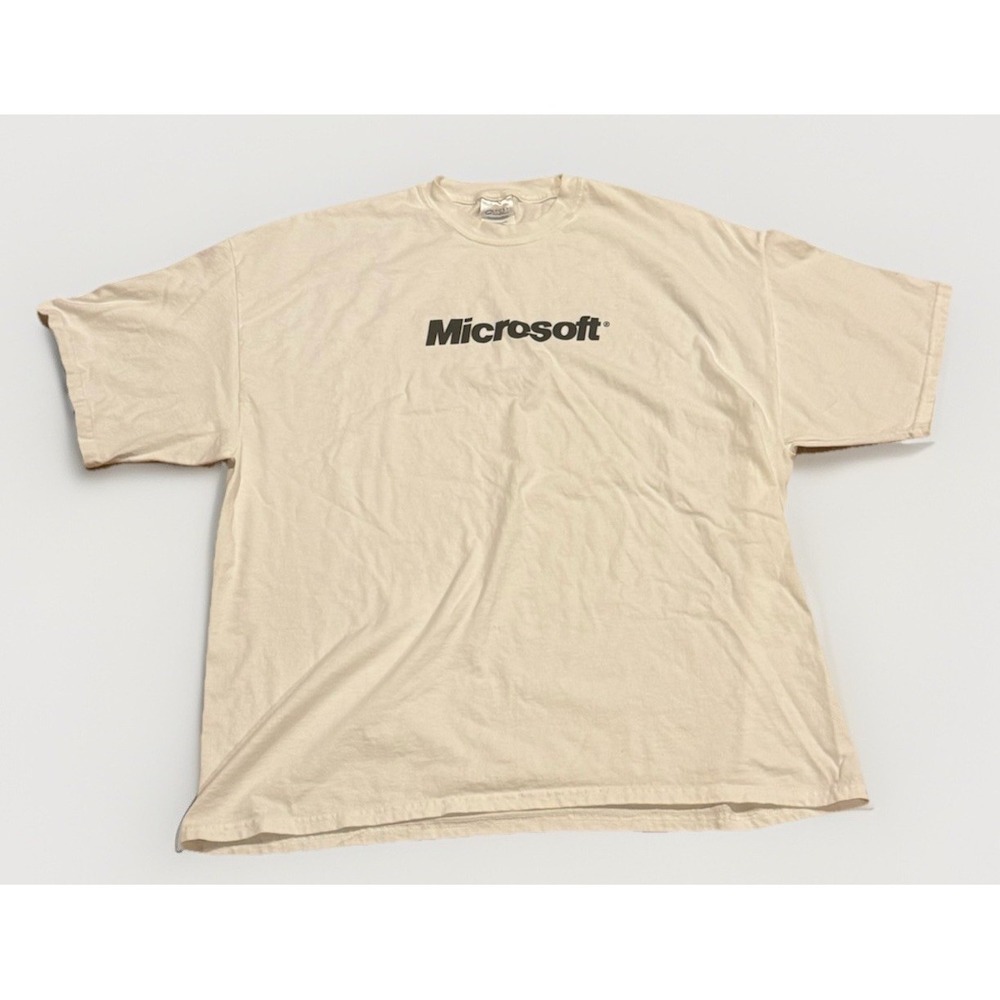 Vintage 90s Microsoft T-Shirt 2XL Windows XBOX Tech Tee IBM Rare